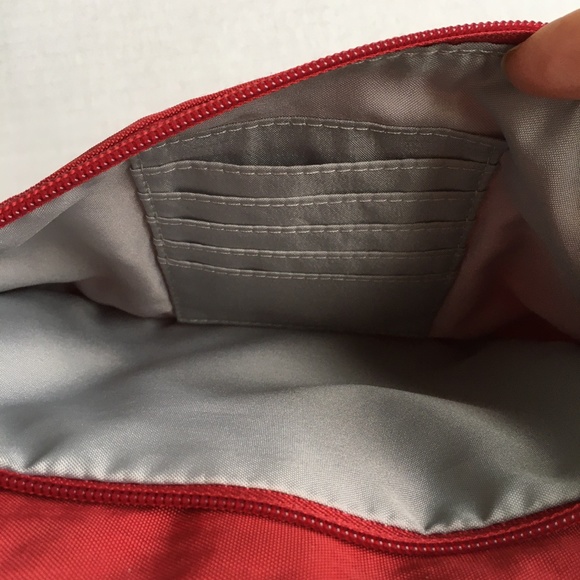 SAMPLE Baggallini Crossbody Bag Nylon Travel Red - Picture 5 of 10